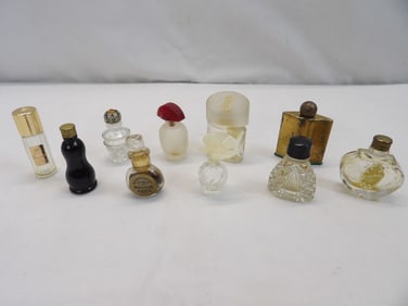 Lot of 10 Vintage Perfume Bottles