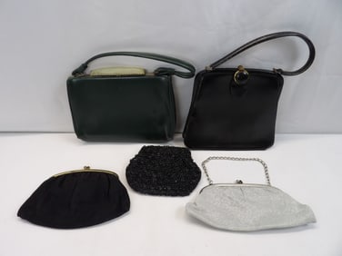 Lot of 5 Vintage 1950's Purses, Margolin, HL & Other