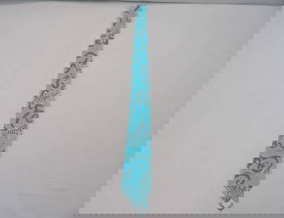 Vintage 1990's Lilly Pulitzer Tie Aqua Blue Fish: see photo's