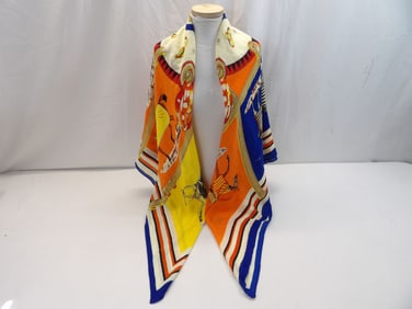 Vintage Cashmere Shawl with Horses