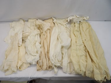 Lot of 9 Pieces Victorian White Children's Clothing