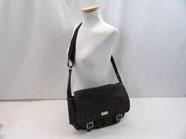 Vintage Coach   No E1069-F70283 Fabric Signature Purse with Adjustable Strap