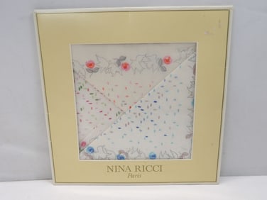 Vintage Nina Ricci, Paris Old Store Stock Hankies in Original Package