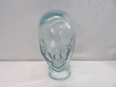 Clear Glass Head Hat/Wig Display