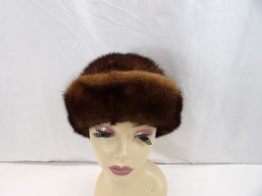 Vintage 1950's Sears Fashion Millinery Sable Pill Box Hat