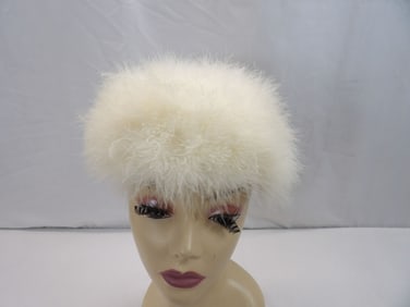 Vintage 1950/60's Made in Italy for Giovanni White Feather Hat