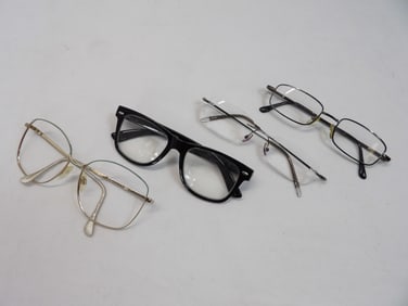 Lot of 4 Pair Vintage Eyeglasses, 1 Just the Frame