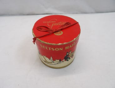 Vintage Stetson Hats Salesman Sample Christmas Hat Box