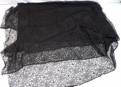 Vintage  Black Lace Approx. 4 1/2 Yards x 35 inches wide