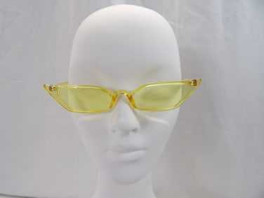 Great Yellow Lucite Frame Cat eye Glasses