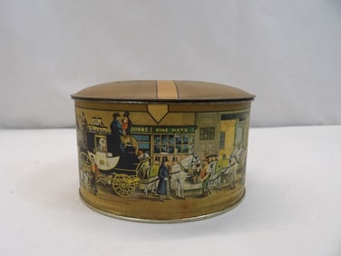 Vintage Dobbs Fifth Avenue Hats Salesman Sample Tin Hat Box