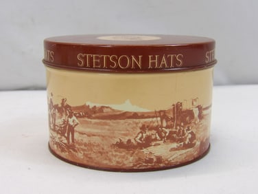 Vintage Stetson Salesman Sample Tin Hat Box