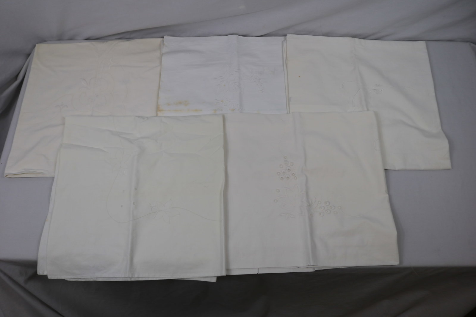 Lot of 5 European Pillow Shams with Various Decorations, 28 x 28 (1 of 9)