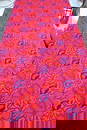Large Red & Purple Vintage Batik Tablecloth or Bedspread