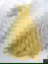 Vintage 1950's Sweet Heart Bodice Yellow Gold Silk & Tulle Gown with Boning