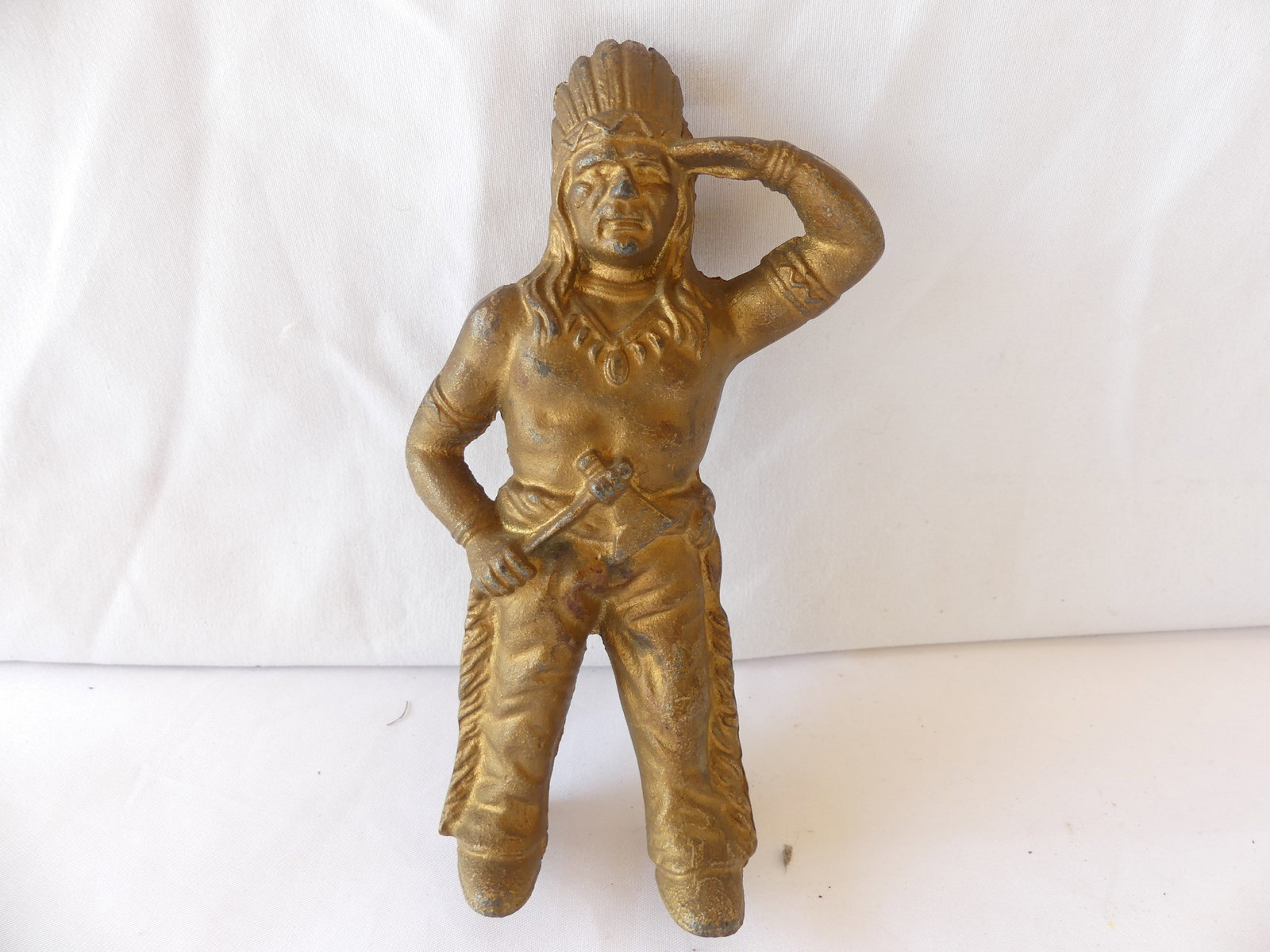 Vintage Cast Iron Standing Indian Still Bank (1 of 5)
