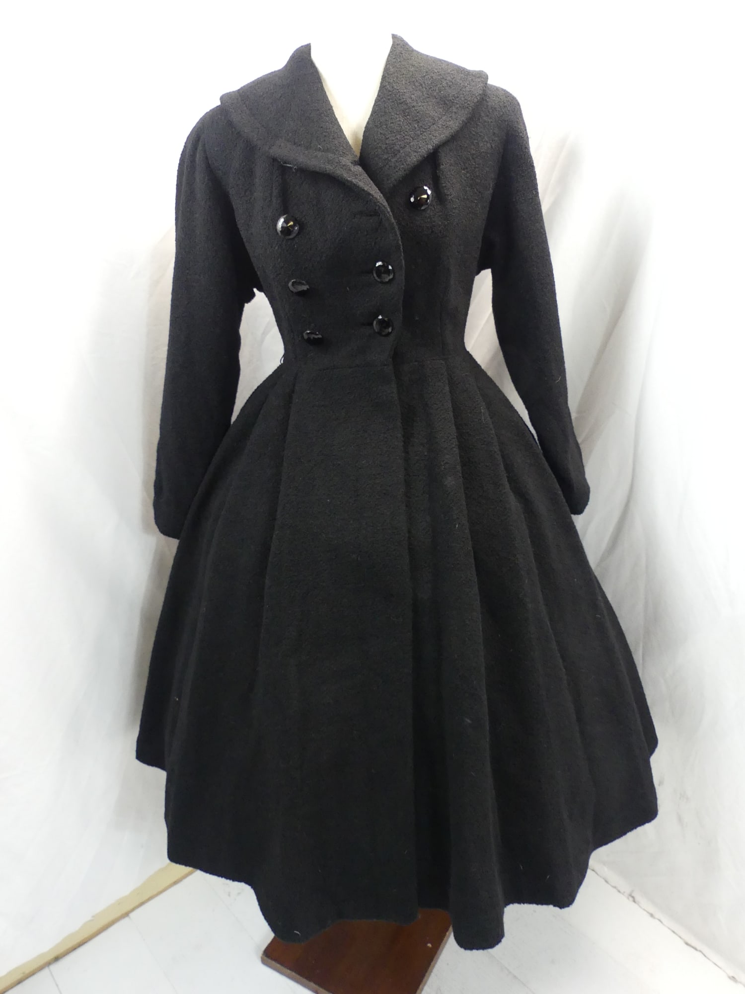 Vintage 1940/50's Julliard Ellish Nyack Textured Wool Circle Skirt Style Coat (1 of 7)