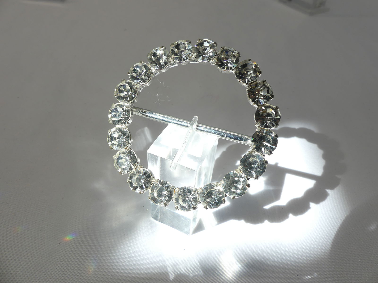 Large Vintage Crystal Dress Belt Buckle (1 of 4)