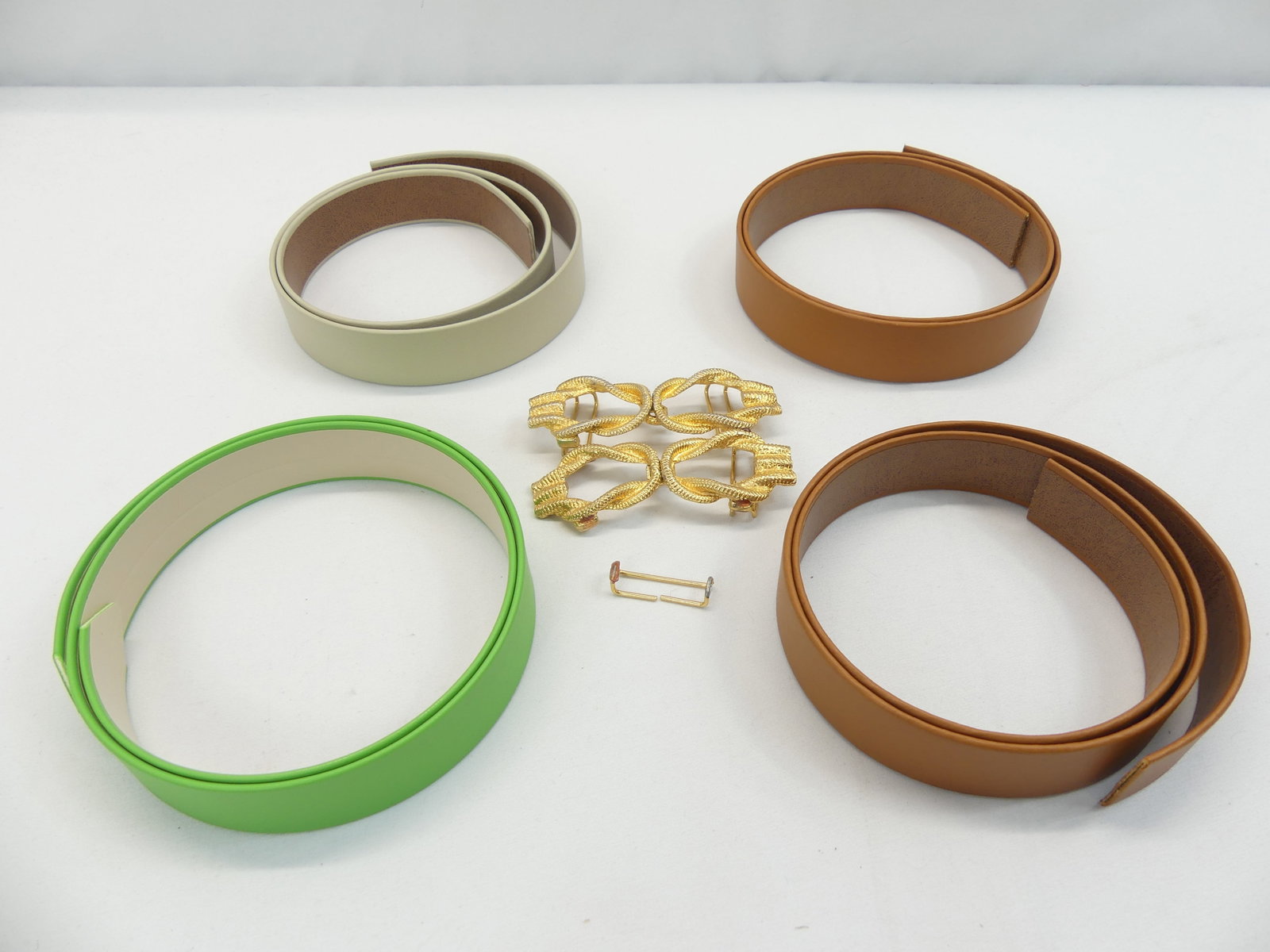 Lot of 2 Old Store Stock Interchangeable Belts with Buckles: see photo's