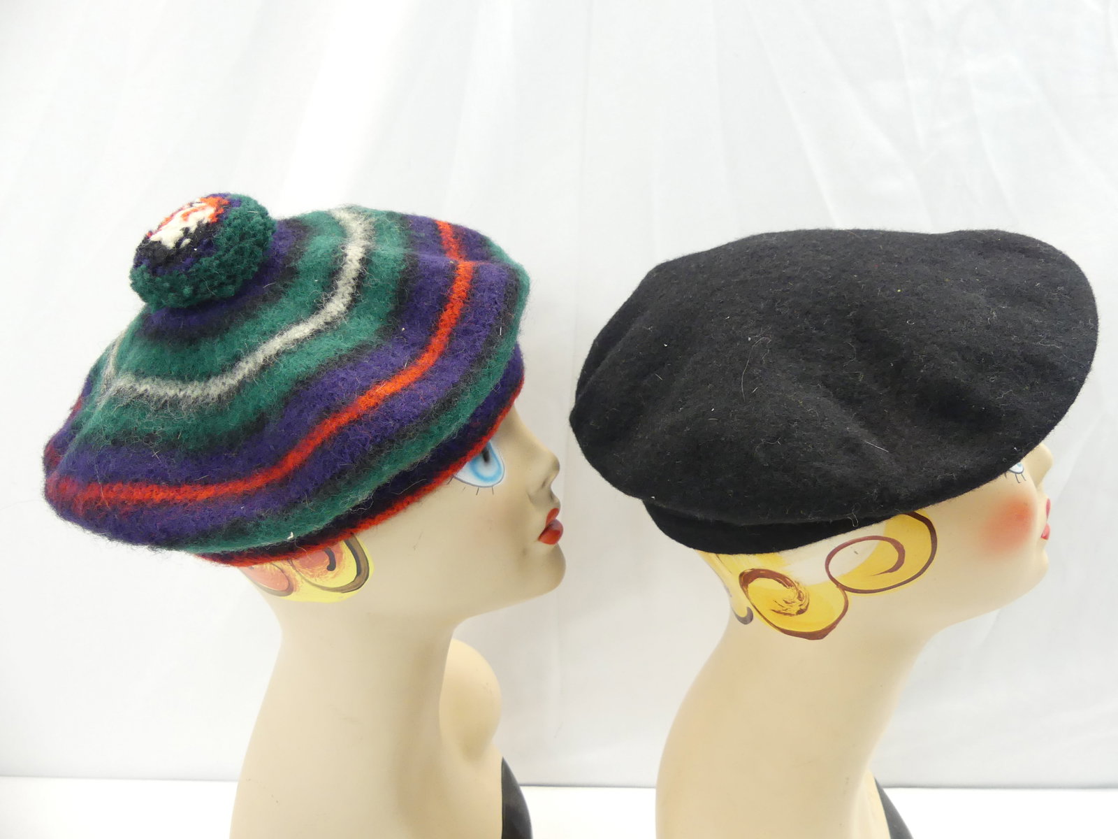 Lot of 2 Wool Vintage Berets, Mackenzie & Other (1 of 7)