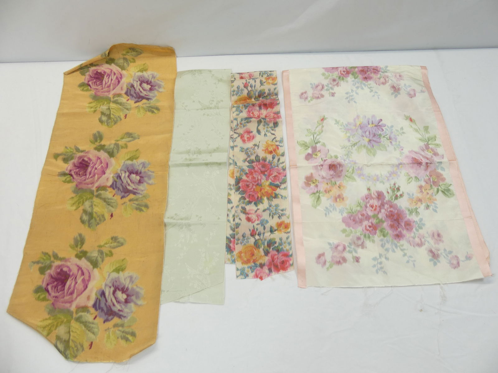 Lot of Antique Silk Watercolor Ribbon (1 of 4)