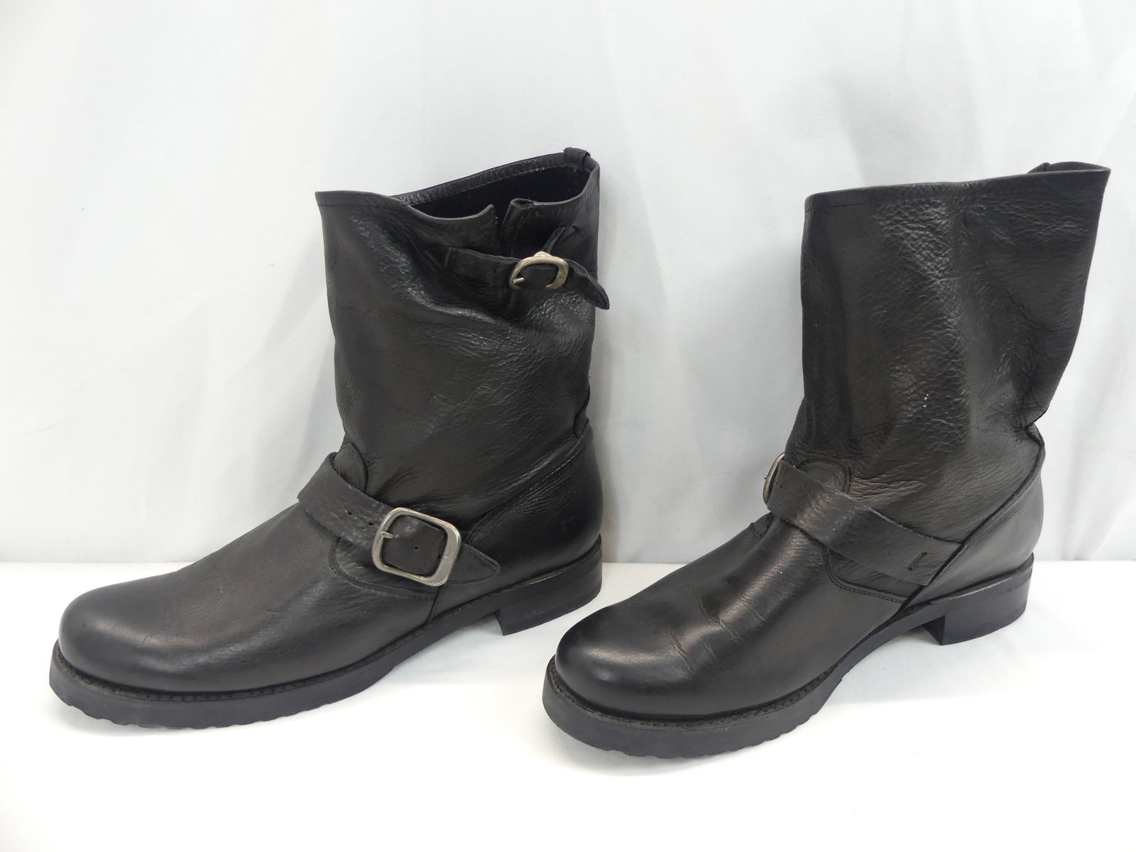 Vintage Men's Frye Boot's Black Leather with Buckles: size 10, good, barely worn condition, see photo's