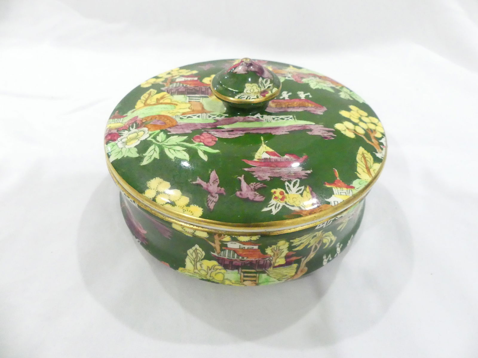 Vintage J.W.Co Staffordshire England Royal Winton Covered Dish