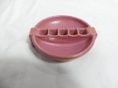 Vintage 1930's Pink Pottery Snuf-A-Rette, Unusual Ashtray