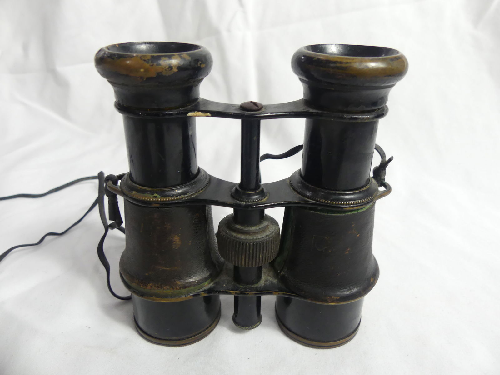 Antique Small Size Binoculars Metal & Leather Marked G.P.A. (1 of 5)