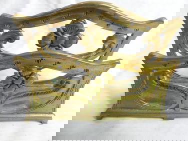 Antique Brass Flower Letter Holder