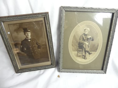 Lot of 2 Antique Photo's of Military Men