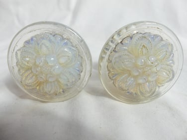 Pair of Antique Victorian Pressed Glass Curtain Tie Backs
