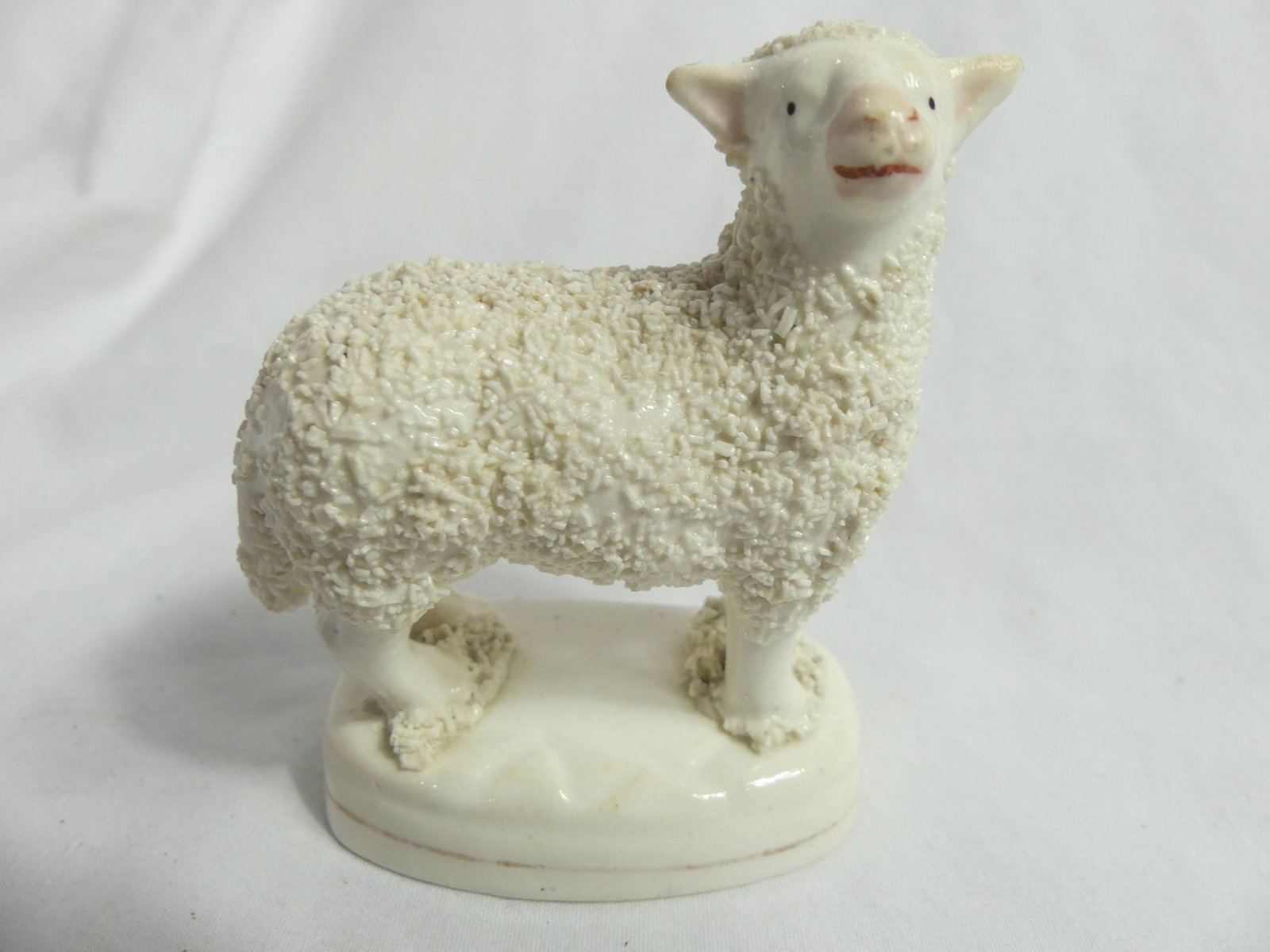 Antique Staffordshire Lamb: approx. 3 1/2 inches tall, see photo's