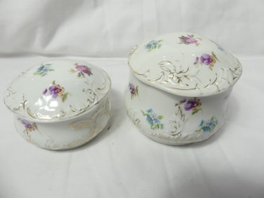 Pair of Vintage Australia Bone China Dresser Jars