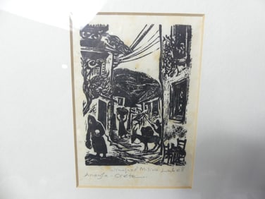 1930's Winifred Milius Lubell Wood Block Anoyta-Crete