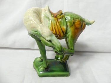 Antique Chinese Pottery Horse Figurine