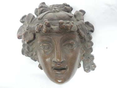 Vintage Hand Carved Lady Head