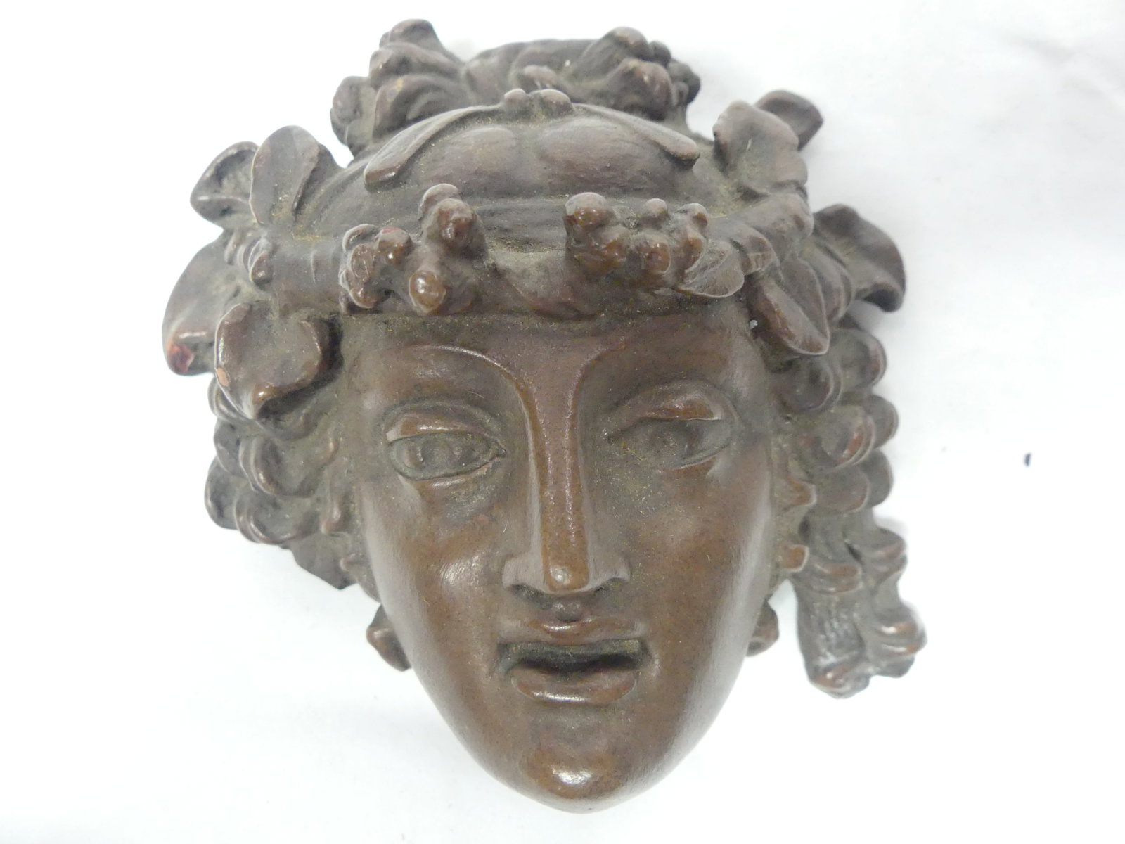 Vintage Hand Carved Lady Head: approx. 5 inches, see photo's