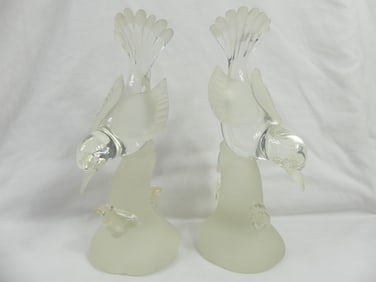 Pair of Vintage Signed Mireau Bird Figurines