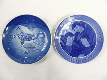 Pair of Vintage Royal Copenhagen Plated, 1975 Water-Mill, 1922