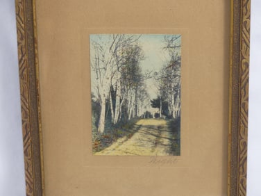 Vintage Whight Hand Colored Photo