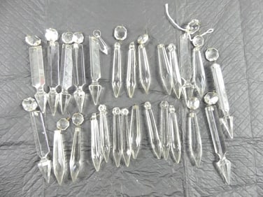 Lot of Vintage/Antique Crystal Prisms, Different Styles