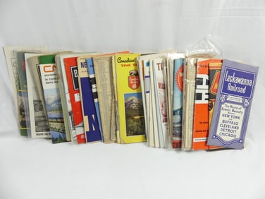 Lot of Vintage Railroad Maps