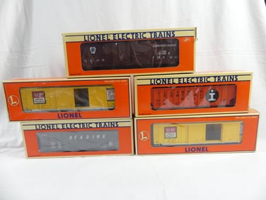 Lot of 5 Vintage 1990's Lionel Train Cars in Original Boxes