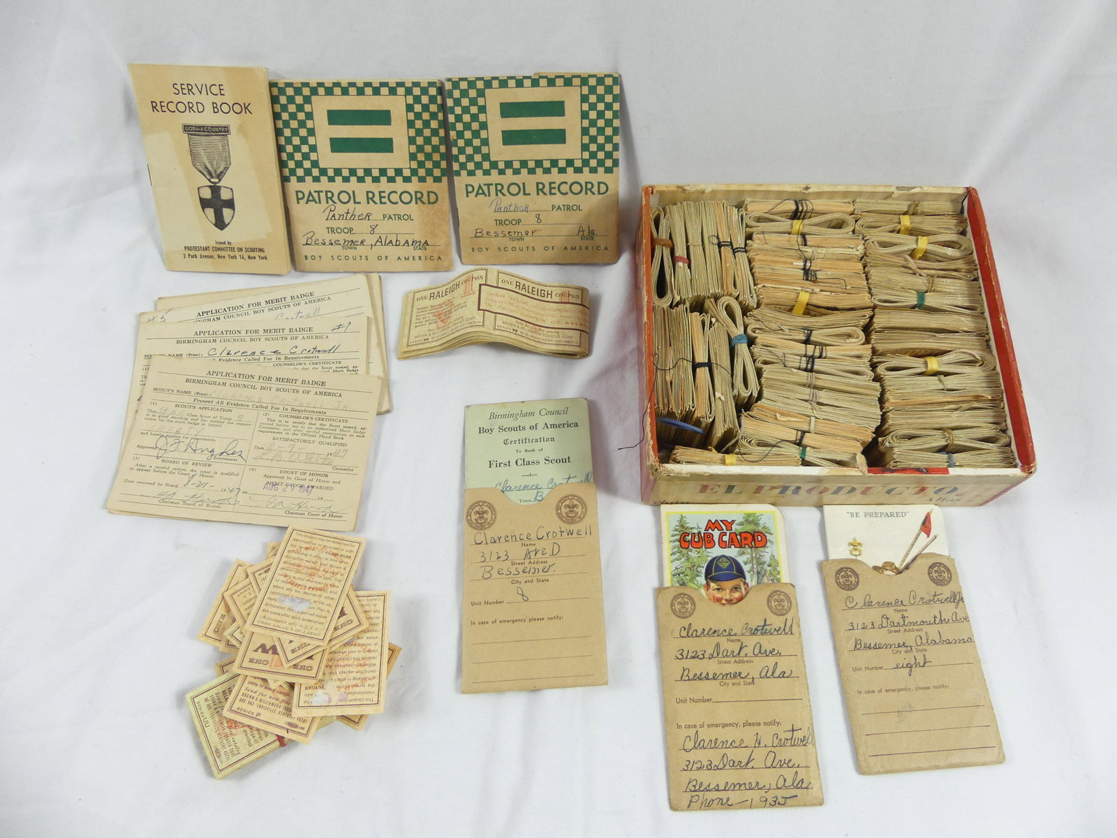 Large Lot of Vintage Coupon Cards, Some Still not Separated & Other Ephemera: see photo's