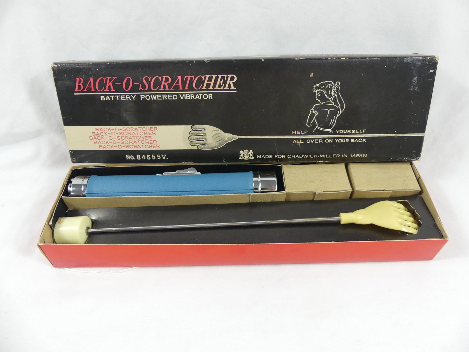 Vintage Back-O-Scratcher, Vibrating Back Scratcher in Original Box: see photo's