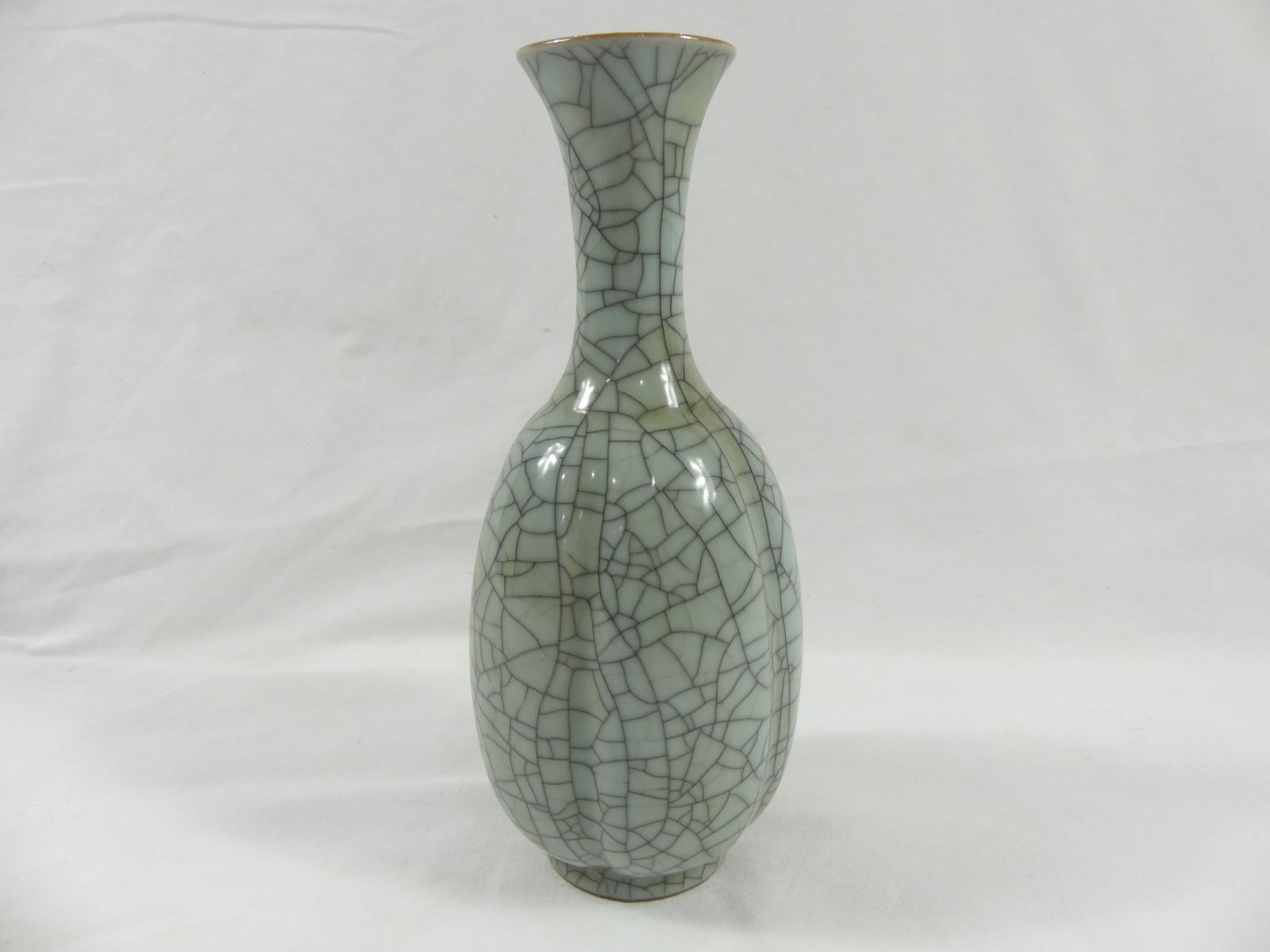 Antique Celadon Green Chinese Vase, Signed (1 of 4)