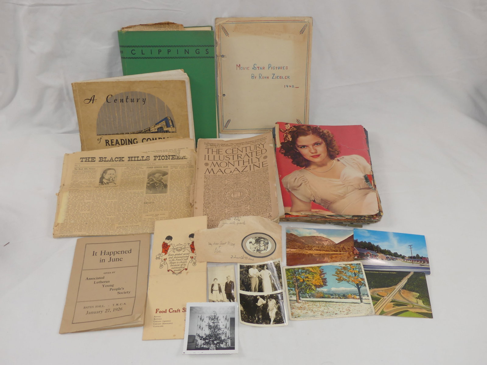 Lot of Ephemera, Scrap Book, News Paper & Other: see photo's