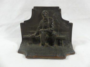Vintage Bronze Lincoln Doorstopper/Bookend