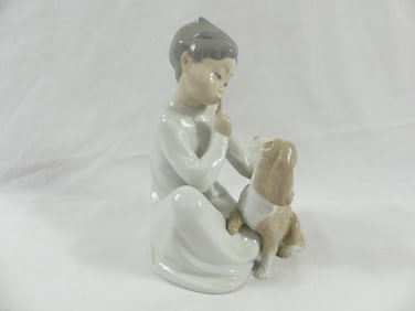 Vintage Lladro #4452, Boy with Dog